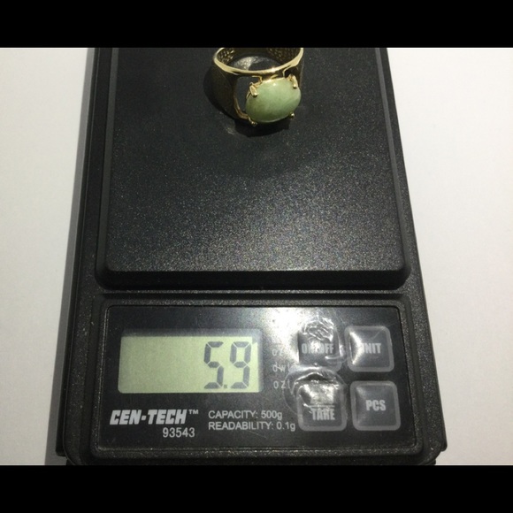 Jade 10K Gold Ring - Picture 8 of 8